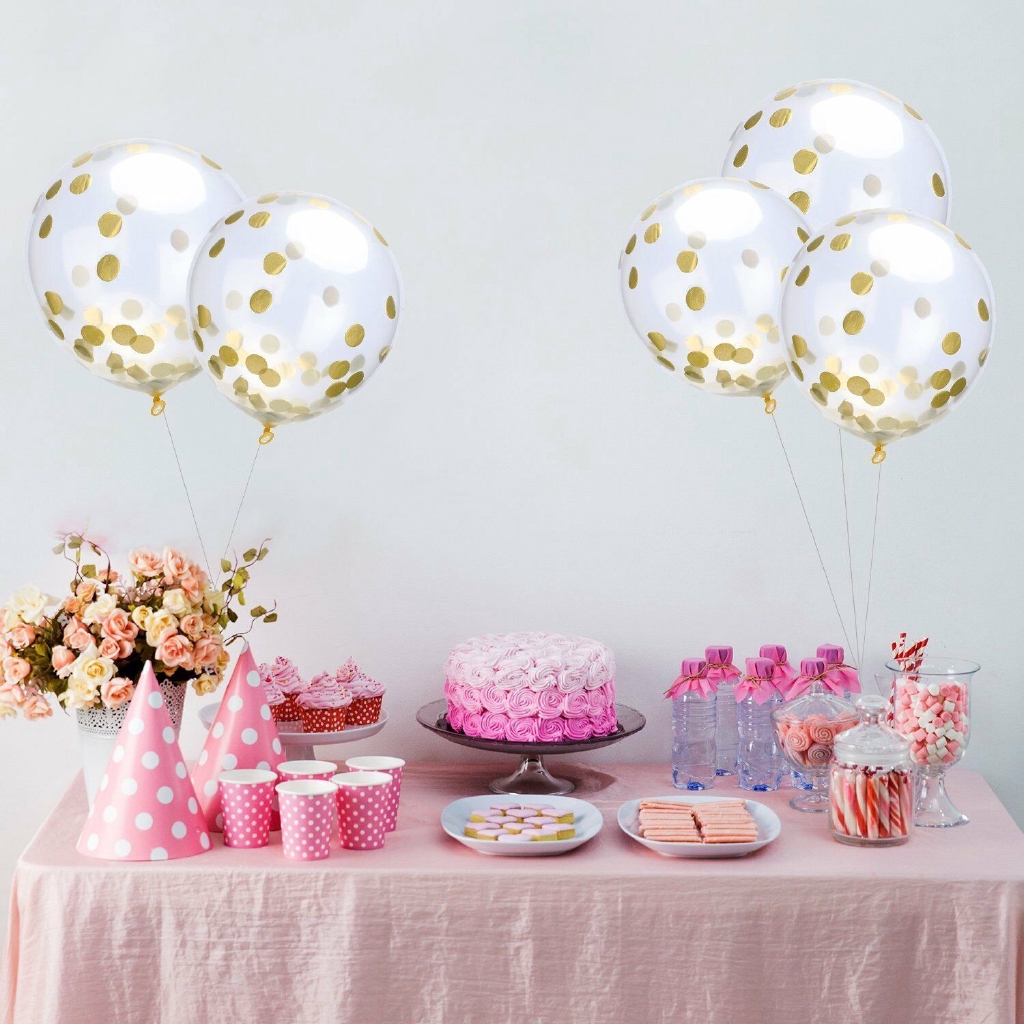 10 Pcs/set Glitter Warna-Warni Confetti Balon Lateks Dekorasi Pesta Ulang Tahun Baby Shower Balon Udara Pernikahan Romantis Payet Balon Mainan Anak