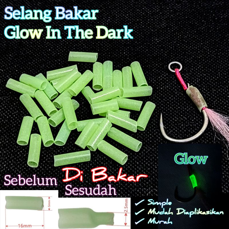 Selang Bakar Selongsong bakar GLOW Hijau Assist Hook Rangkaian Layur