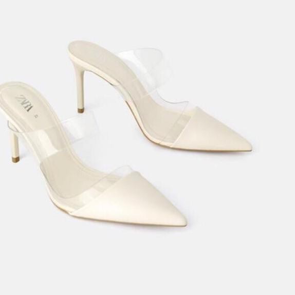 Zara 158 vinyl mules shoes ☂