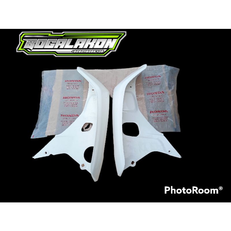 sayap dek luar legshild tebeng Astrea grand bulus impresa legenda putih original ahm