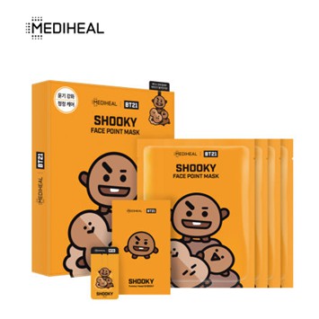 Download Mediheal Bt21 Face Point Mask Bts Shooky 20ml X 4 Sheets Face Mask Shopee Indonesia PSD Mockup Templates