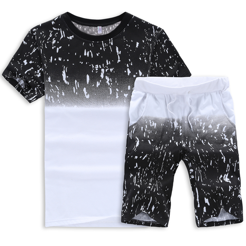 Baju Olah Pria Men's Sport Set Vest Shirt Shorts Set Kaos Round Neck &amp; Celana Pendek Pria TZ1632