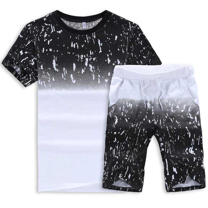 Baju Olah Pria Men's Sport Set Vest Shirt Shorts Set Kaos Round Neck &amp; Celana Pendek Pria