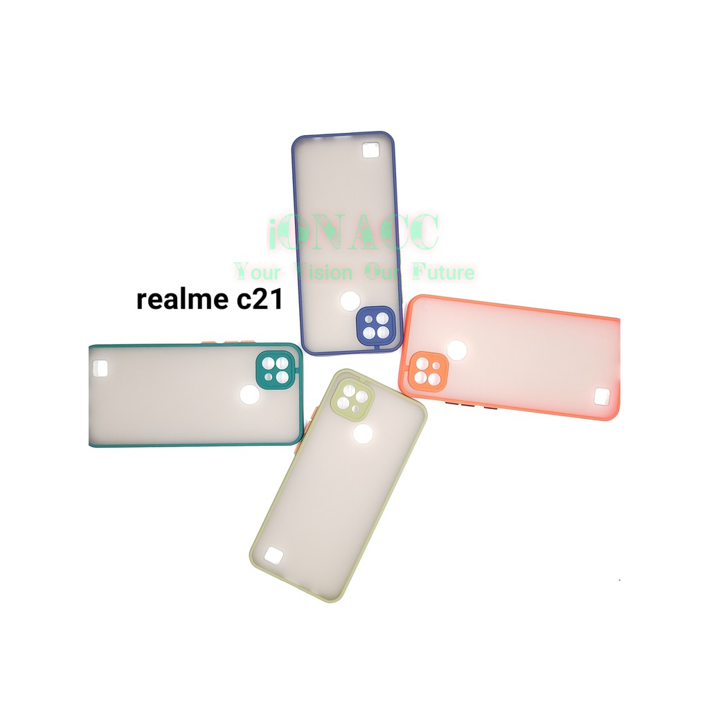 MY CHOICE CASE REALME C21 REALME C21Y C25Y REALME C20 C11 2021 HARDCASE DOVE TPU MACARON