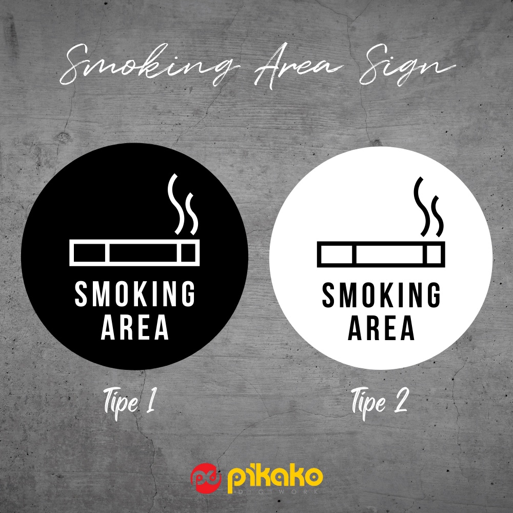 

Sign Board Signage Acrylic Papan Akrilik Smoking Area Tempat Merokok