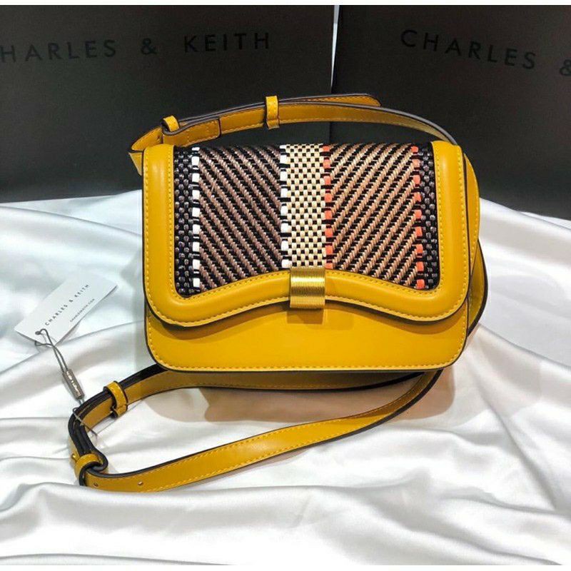 Charles and Keith Woven Crossbody Bag
