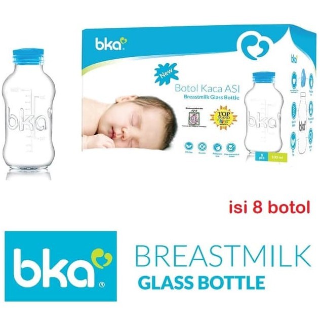 Botol Kaca Asi BKA - Botol BKA Isi 8pcs - Botol Kaca Asip - Botol Vial 100ml