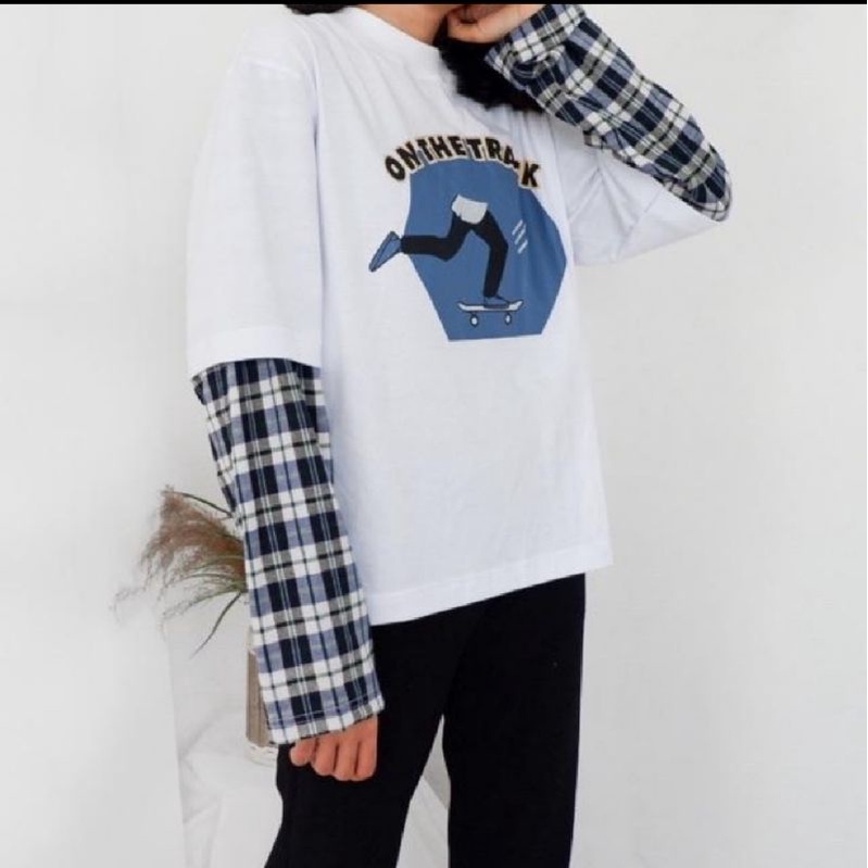 PRELOVED Two Tone Tartan In Blue nunaastore nunananu