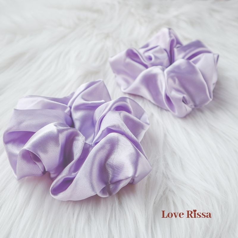 Jumbo Scrunchies Love Rissa / Ikat Karet Rambut / Aksesoris Wanita Korea