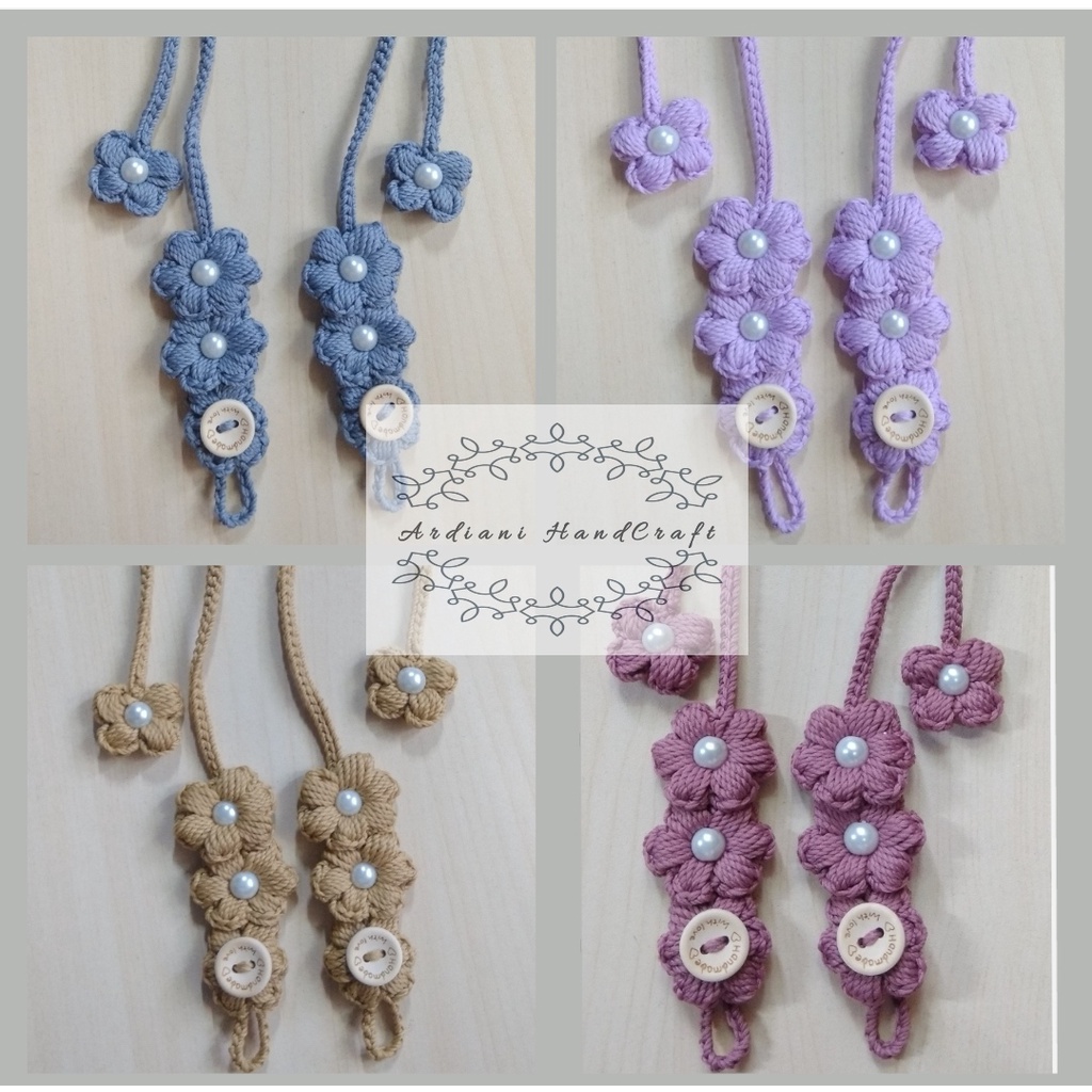 STRAP MASKER RAJUT 2 IN 1 / STRAP MASKER RAJUT PREMIUM / Tali Masker Rajut  / Tali Masker Hijab / Ka