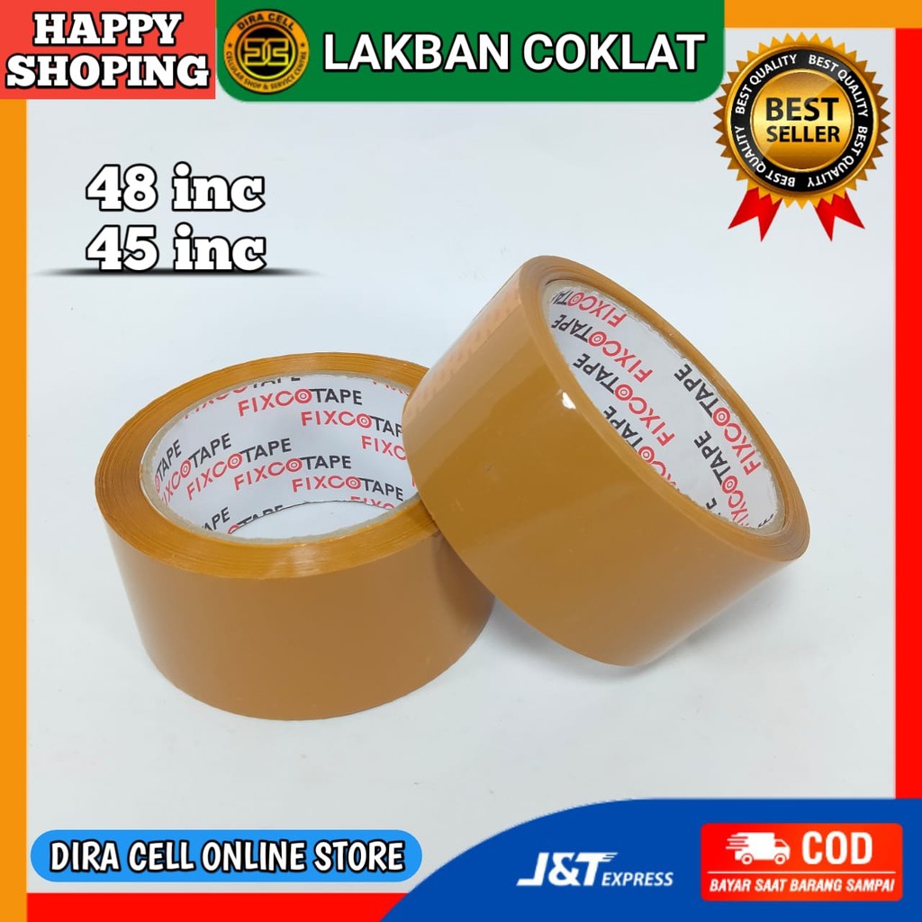 

LAKBAN COKLAT BENING FIXCOTAPE UKURAN TEBAL 48MM 48 X 90 / 45MM 45 X 50 KUALITAS TERBAIK