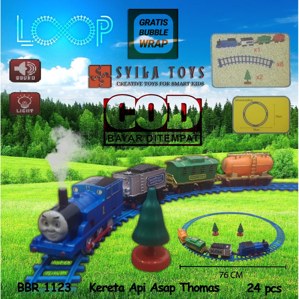 Mainan Anak Thomas Train Kereta Api Asap LOOP