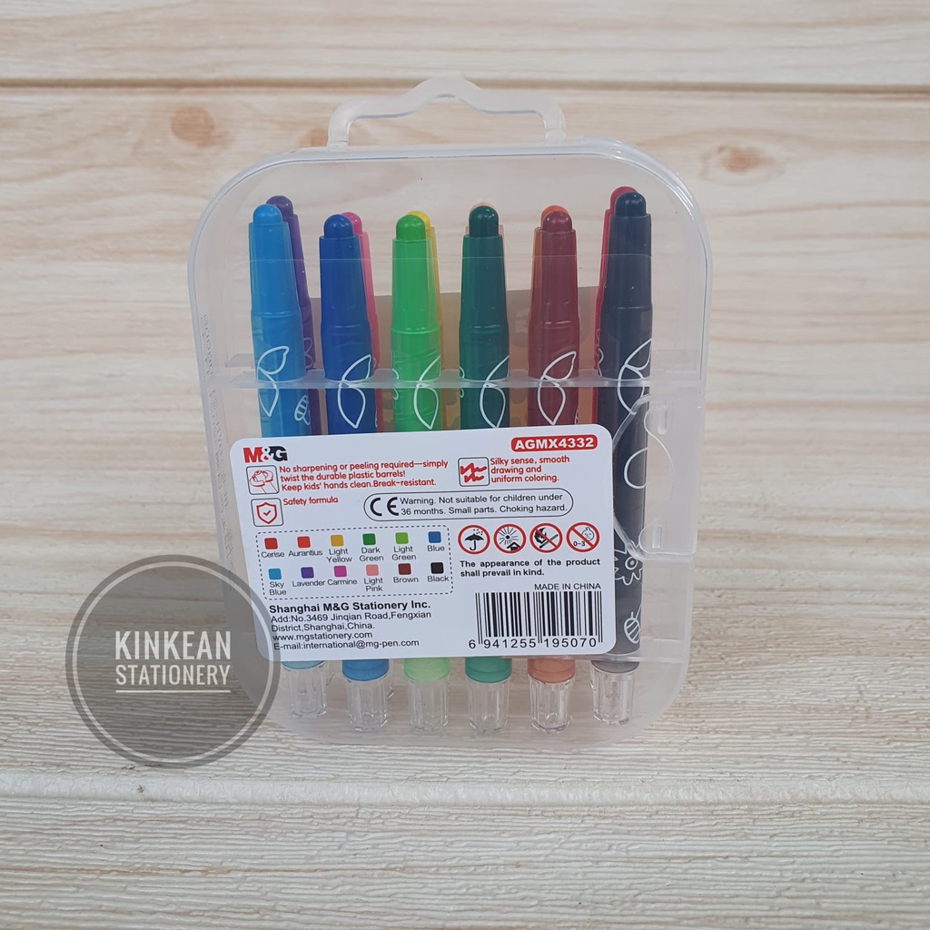 Twistable crayon 12 colors - M&amp;G AGMX4332