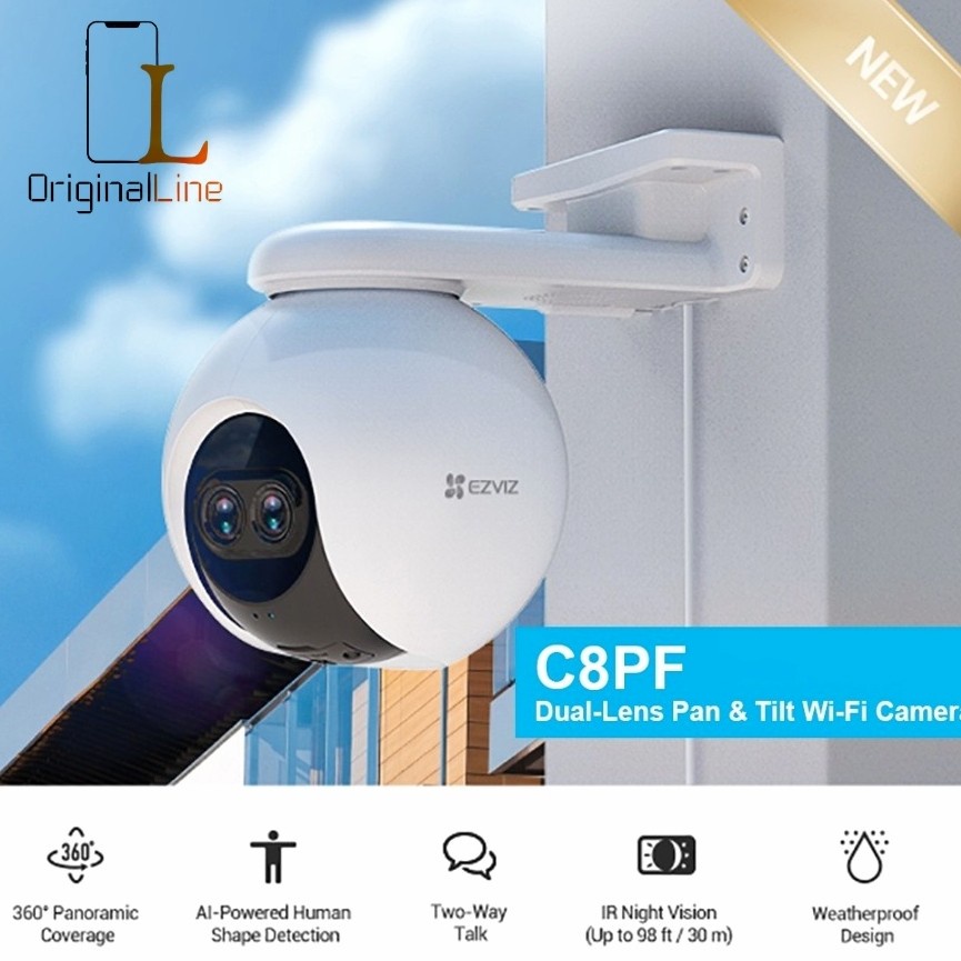 EZVIZ CS - C8PF IR NIGHTVISION OUTDOOR DUAL LENS IP CAMERA / CCTV / ULTRA HD 8X ZOOM