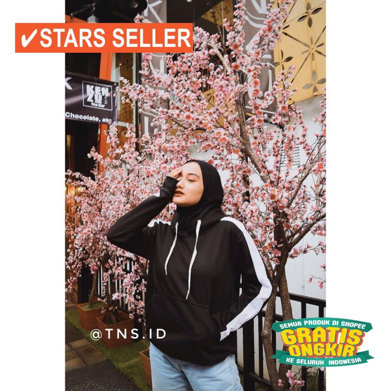 JAKET TERKEREN COWOK CEWEK  JEANS  BIOBLITZ / Sweaterpolos JAKET STRIPE HOODIE POLOS HITAM M - XXL