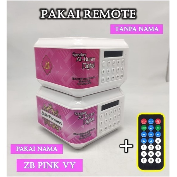 (BISA REQUEST NAMA.) SPEAKER ALQURAN ADVANCE TP600 16GB BLUETOOTH/UST.SOMAD-ZB PINK VY REMOTE