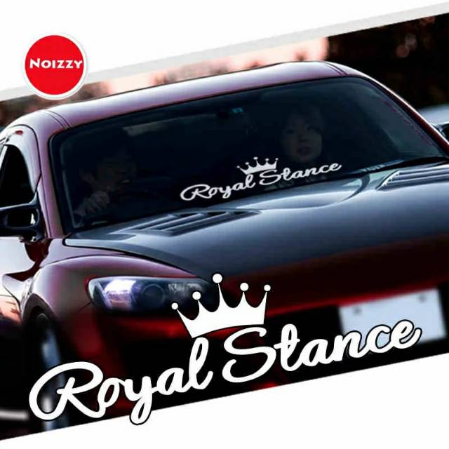 Stiker mobil royal stance untuk kaca mobil depan dan blkang