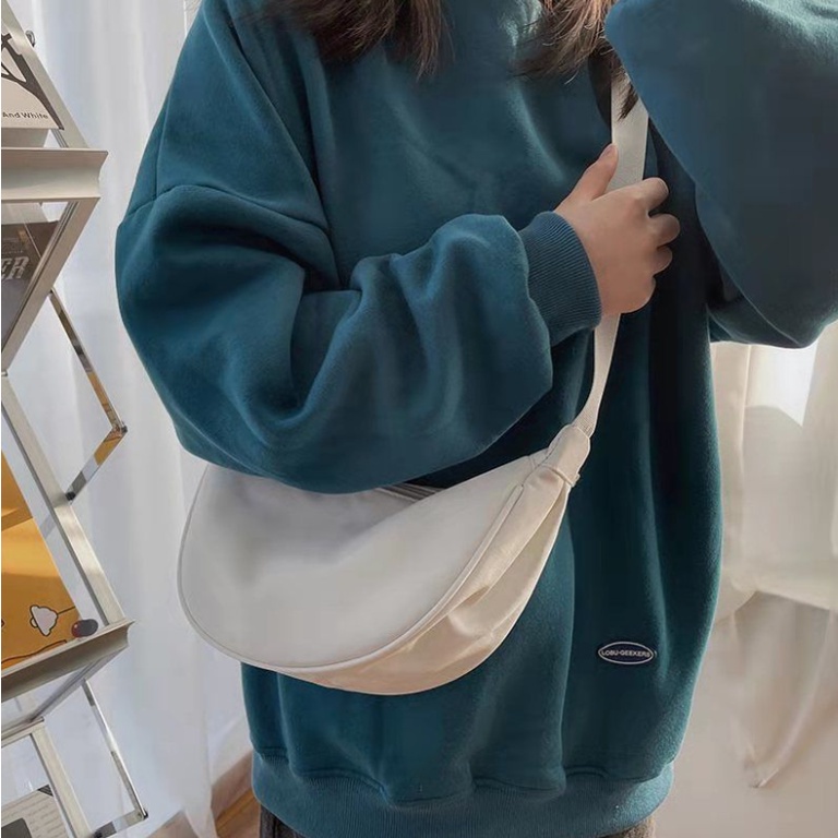 JOY WB Waist Bag Polos Tas Slempang Bahu Lucu Aesthetic dumpling  Pillow Mini  Unisex Simple Remaja Wanita Pria Selempang Emory Cute Korean Style Chikoisme