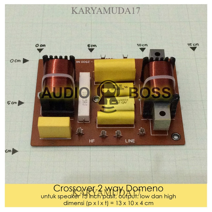 Crossover Pasf 2 Way Domeno Woofer Dan Tweeter Sound System