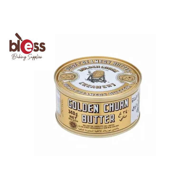 

BUTTER GOLDEN CHURN 340 GR PURE CREAMERY / MENTEGA GENTONG / 1/2 CTN (12 PCS)