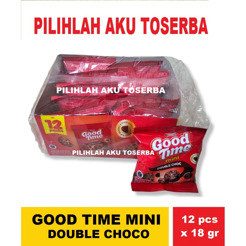 Good Time MINI Cookies DOUBLE CHOCO, ( HARGA 1 DUS ISI 6 BOX )