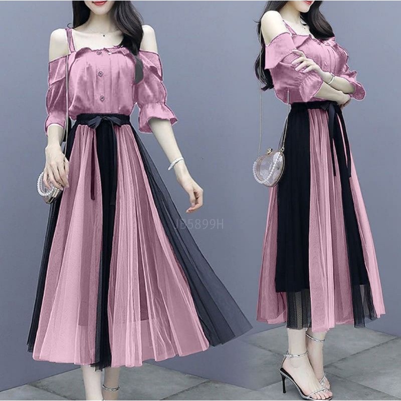 SETELAN ROK CARLA Baju Wanita Atasan Dan Rok Bagus Bepergian Remaja Style Baru Pesta Acara