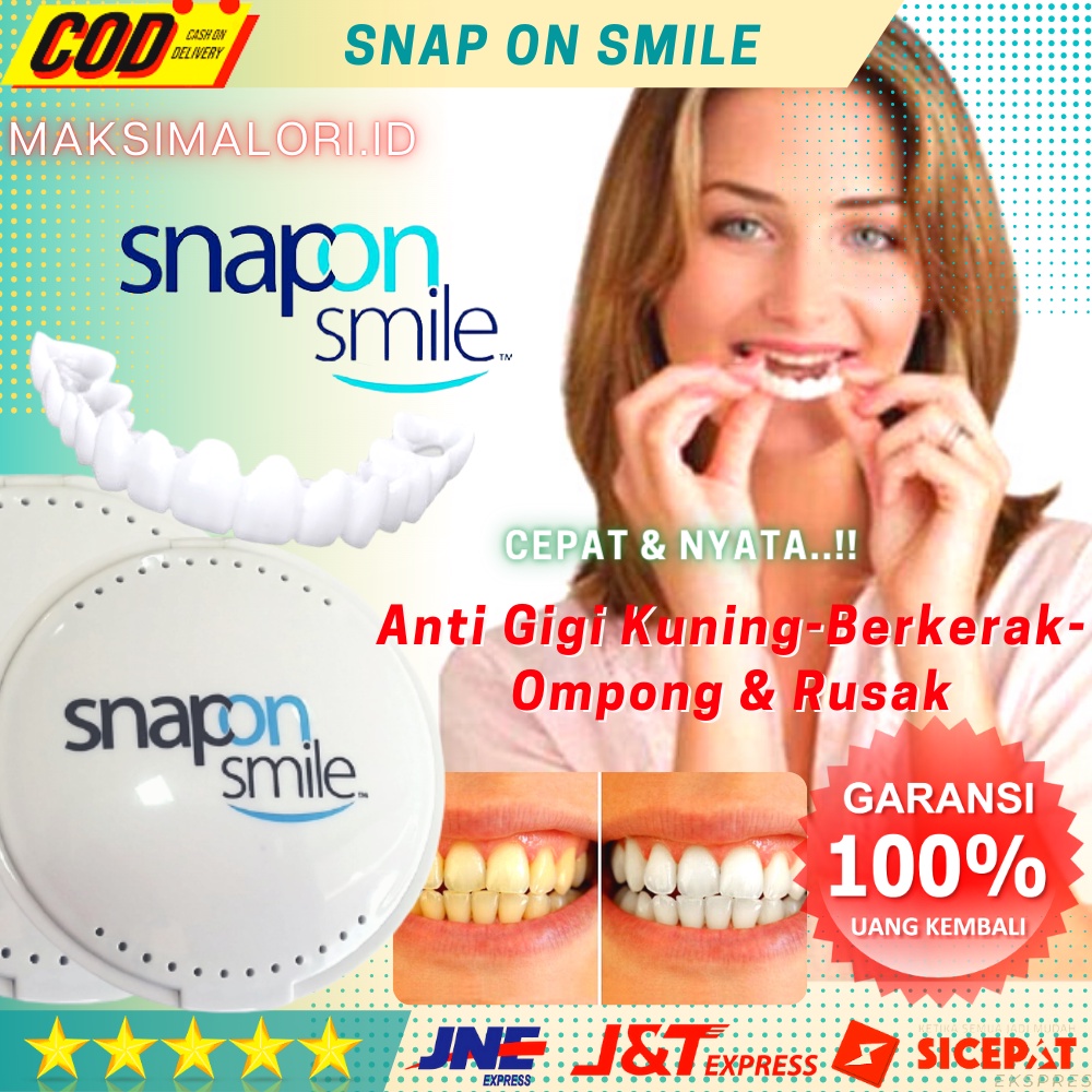 Gigi Palsu Instan Snap On Smile 100% Original Gigi Palsu Instan Atas Bawah Ori