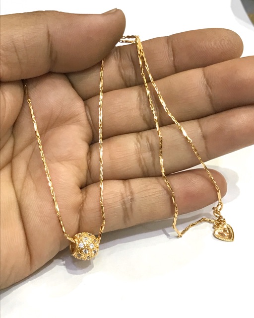 Kalung wanita // kalung plus leontin// perhiasan // replika berlian // kalung wanita//kalung