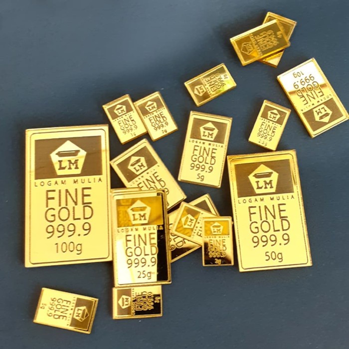 Replika Logam Mulia | 1 gram | Mirror Gold Acrylic Elegan