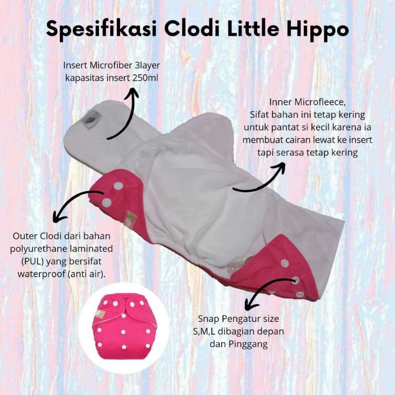 Clodi Little Hippo Clodi Murah Popok Kain Murah Clodi Polos Pul Waterproof Clodi Probolinggo Shopee Indonesia