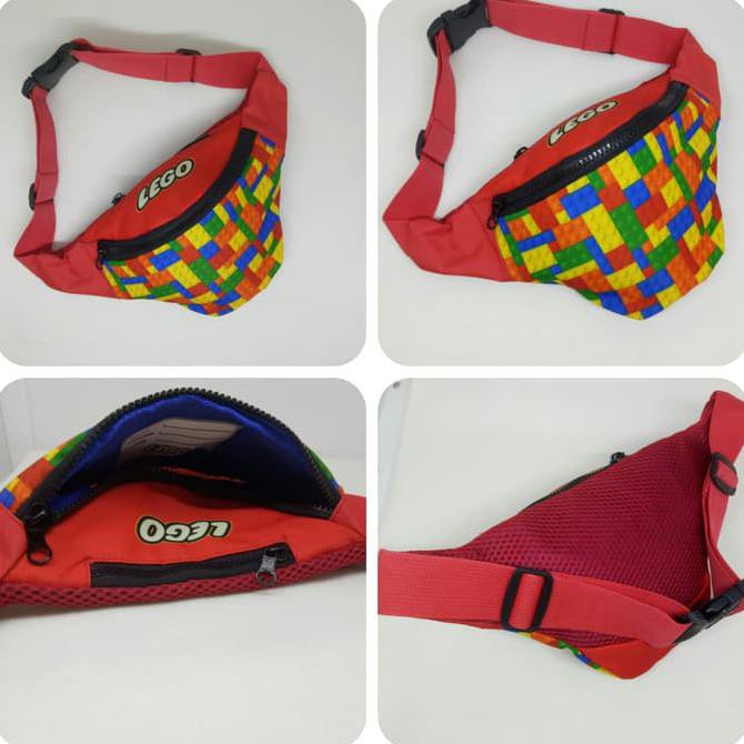 BANTING HARGA Tas pinggang anak karakter Lego Resleting Besar/waistbag Lego DS OPEN