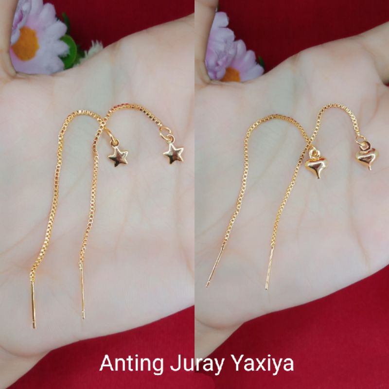 ANTING JARUM/ANTING JUNTAI/ANTING PANJANG/ANTING JURAI DEWASA/ANTING LAPIS EMAS