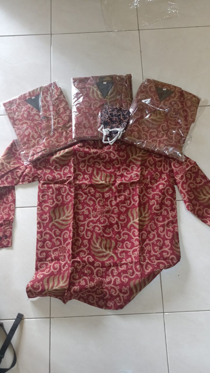 Lembayung Abang Kemeja Batik Pria Lengan Panjang Lapis Furing Martowiro Atasan Modern Premium Pabrik