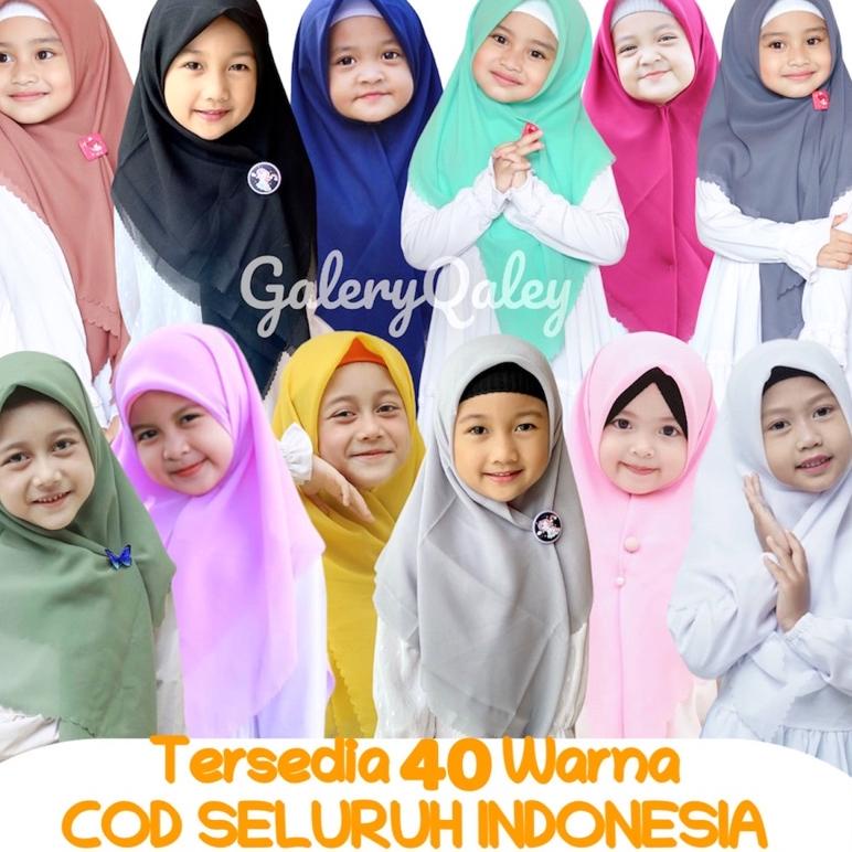 [PRODUK IP0ZT] HIJAB SEGIEMPAT KIDS / HIJAB ANAK / BELLASQUARE ANAK / JILBAB ANAK POLOS / KERUDUNG A