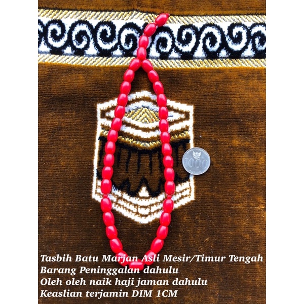Tasbih Batu Marjan Asli Mekkah Peninggalan Isi 37