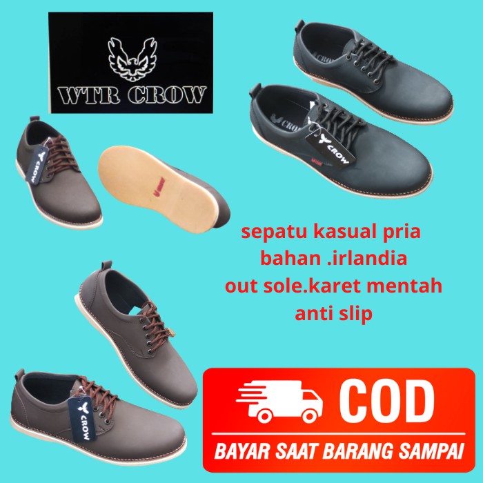 Sepatu Formal pria Dan Kasual Tali.Sepatu Kasual Kerja.Sepatu Formal Tali.Sepatu santai pria.crow.