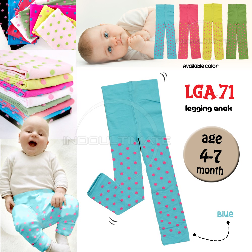 Stoking Celana Legging Bayi Motif Perempuan Usia 0-15 Bulan LGA-71 Baru Lahir Kaki Tutup Kaki Buka