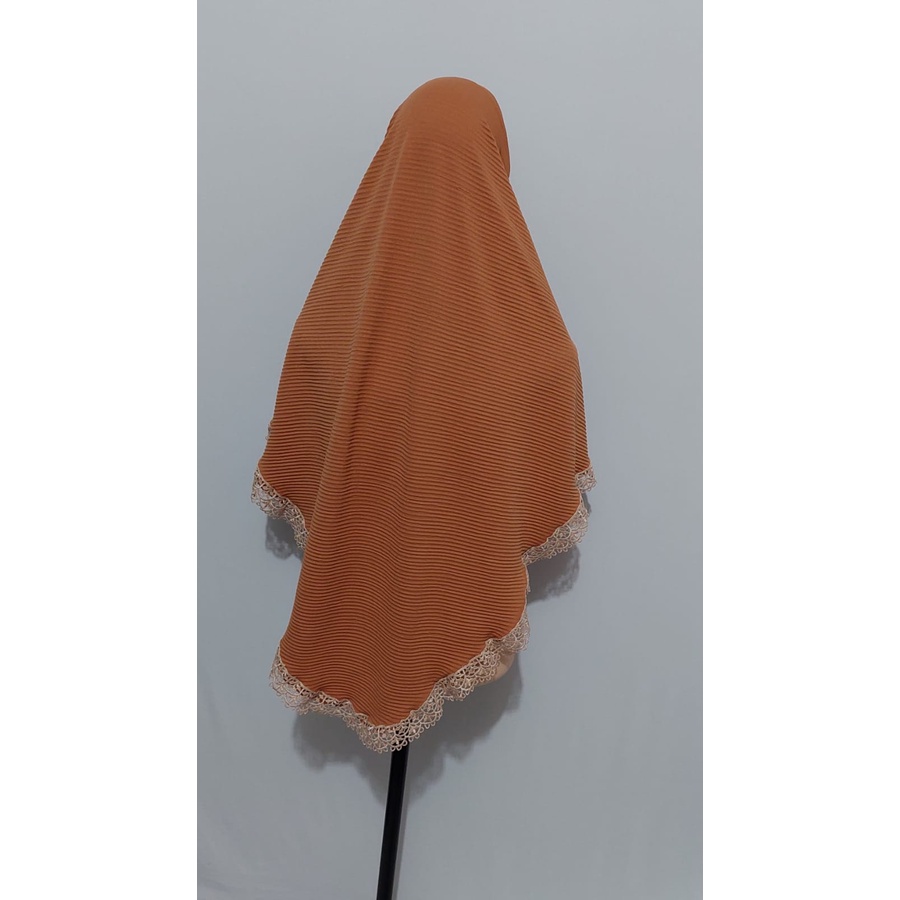 Jilbab Prisket Renda Prada  Keliling Jersy Terbaru 2022-MOCCA