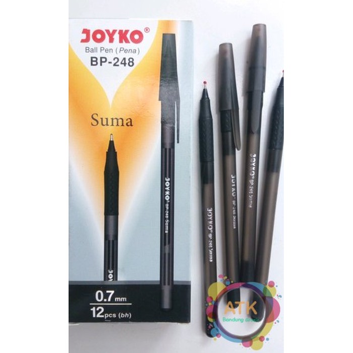 

Pulpen Joyko BP 248 Suma Black 0-7mm isi 12 pcs ballpoint pena Grosir