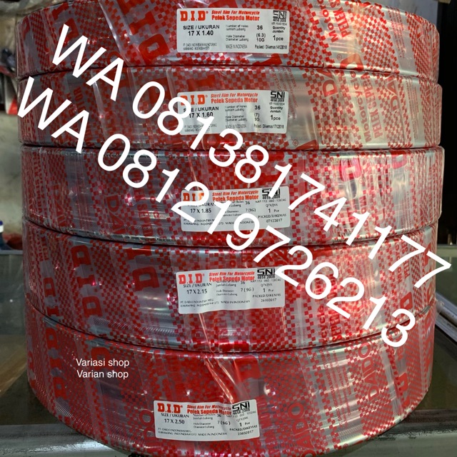 Velg did krum ring 17 ukuran 185 dan ukuran 215 sepasang