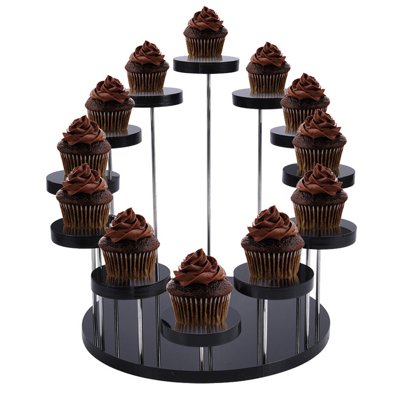 Rak Stand Display Cupcake Bahan Akrilik Untuk Pesta