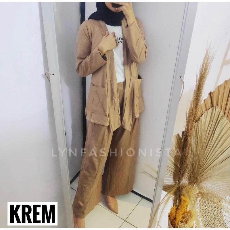 (3SIZE)SETELAN WANITA OUTER KULOT KAOS SPANDEK GRADE A PREMIUM/ONE SET WANITA MURAH/SELENA