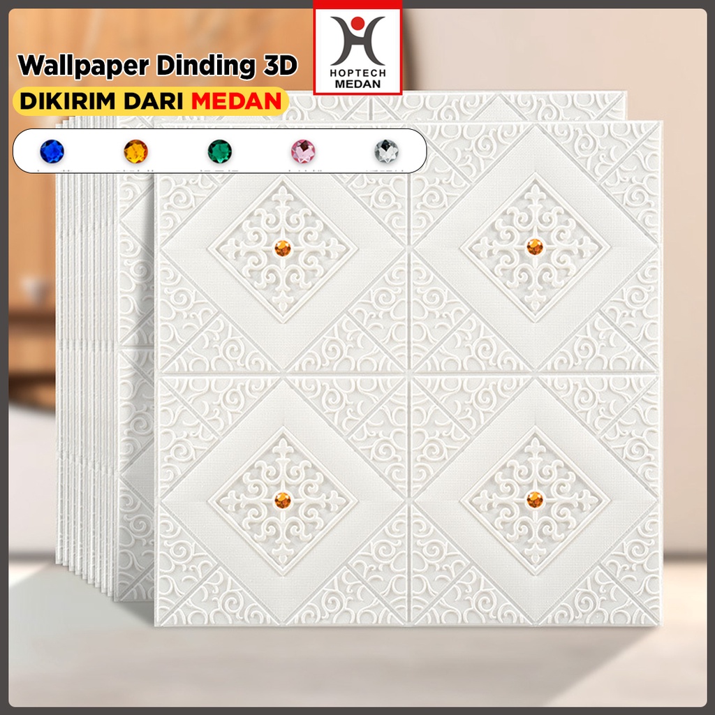 Wallpaper 3D FOAM / Walpaper Dinding 3D Motif Foam Batik More High Quality / Wallfoam Sticker Tembok / Stiker permata