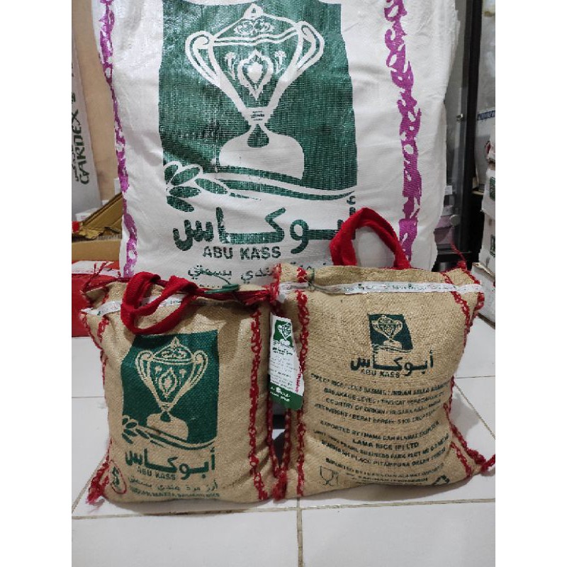 

Beras Basmati Abu Kass 5kg Babaker Original Resmi Basmati Rice/ Beras India Beras Arab Beras Panjang