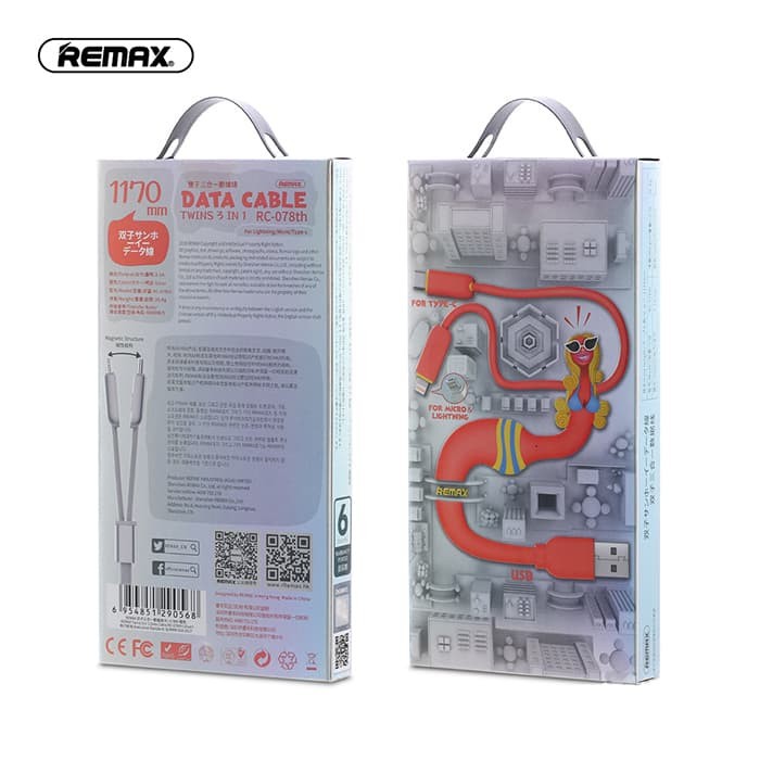 Kabel Remax Twins 3in1 RC-078