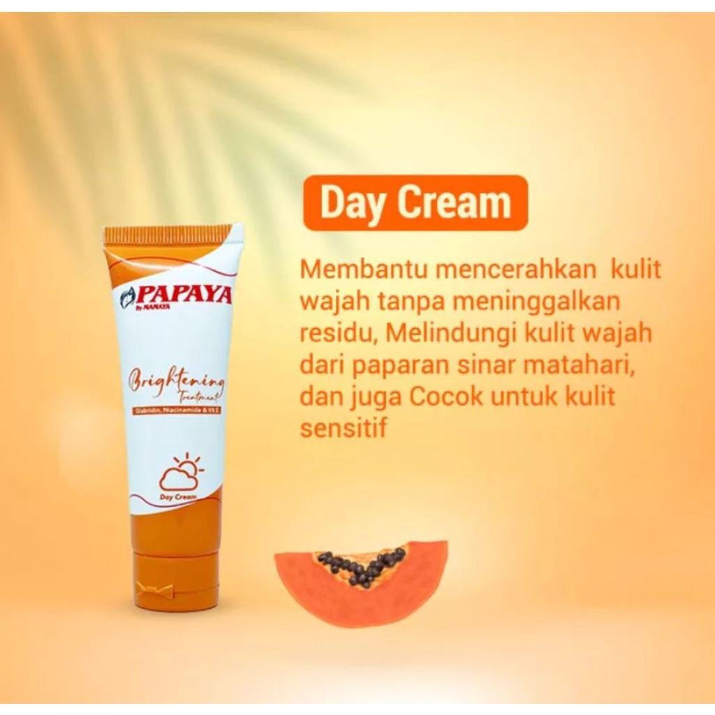 MAMAYA PAPAYA BRIGHTENING TREATMENT DAY &amp; NIGHT CREAM BPOM RESMI BERSERTIFIKASI HALAH 40GRAM