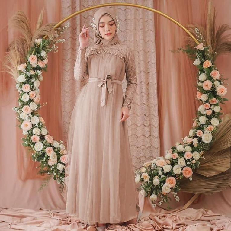 HRK.21Jl22ˢ - Maxi mikayla/Gamis brukat/gamis2021/gamis modern wanita/gamis /baju gamis muslim/dress