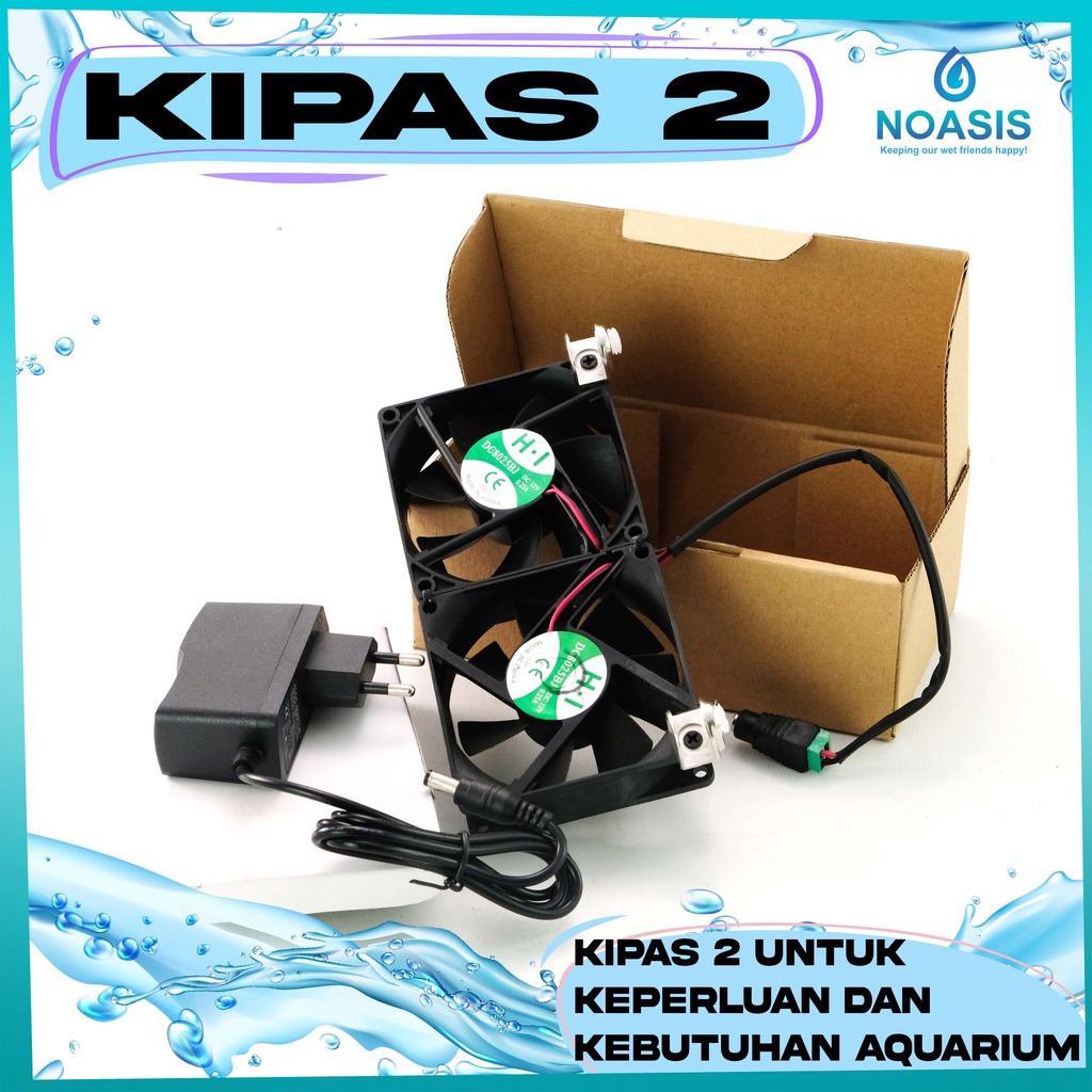 KIPAS PENDINGIN AQUASCAPE AQUARIUM COOLING FAN DOUBLE