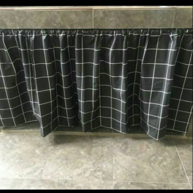 Gorden dapur / gorden kolong dapur hitam kotak-kotak