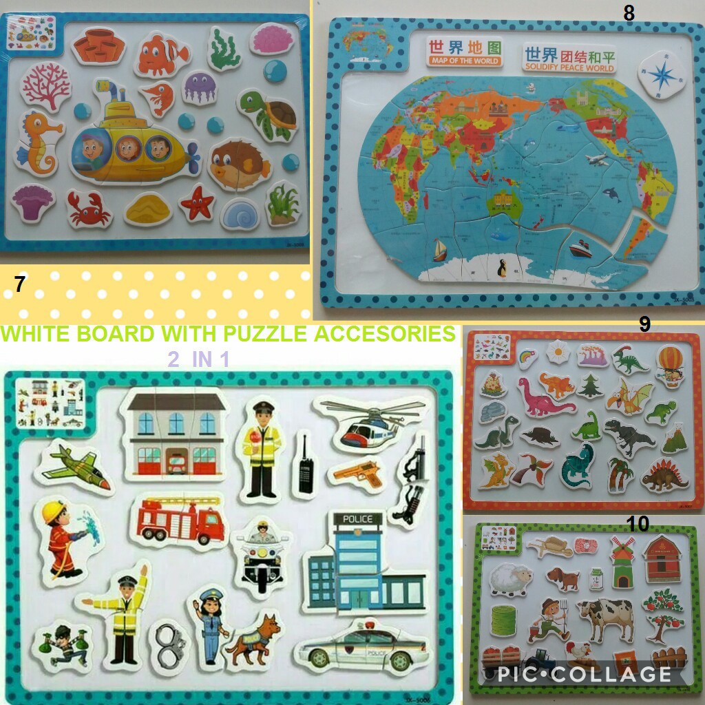 

MAINAN EDUKASI WHITEBOARD WITH VARIANT ACCESORIES PAPAN TULIS 2 IN 1